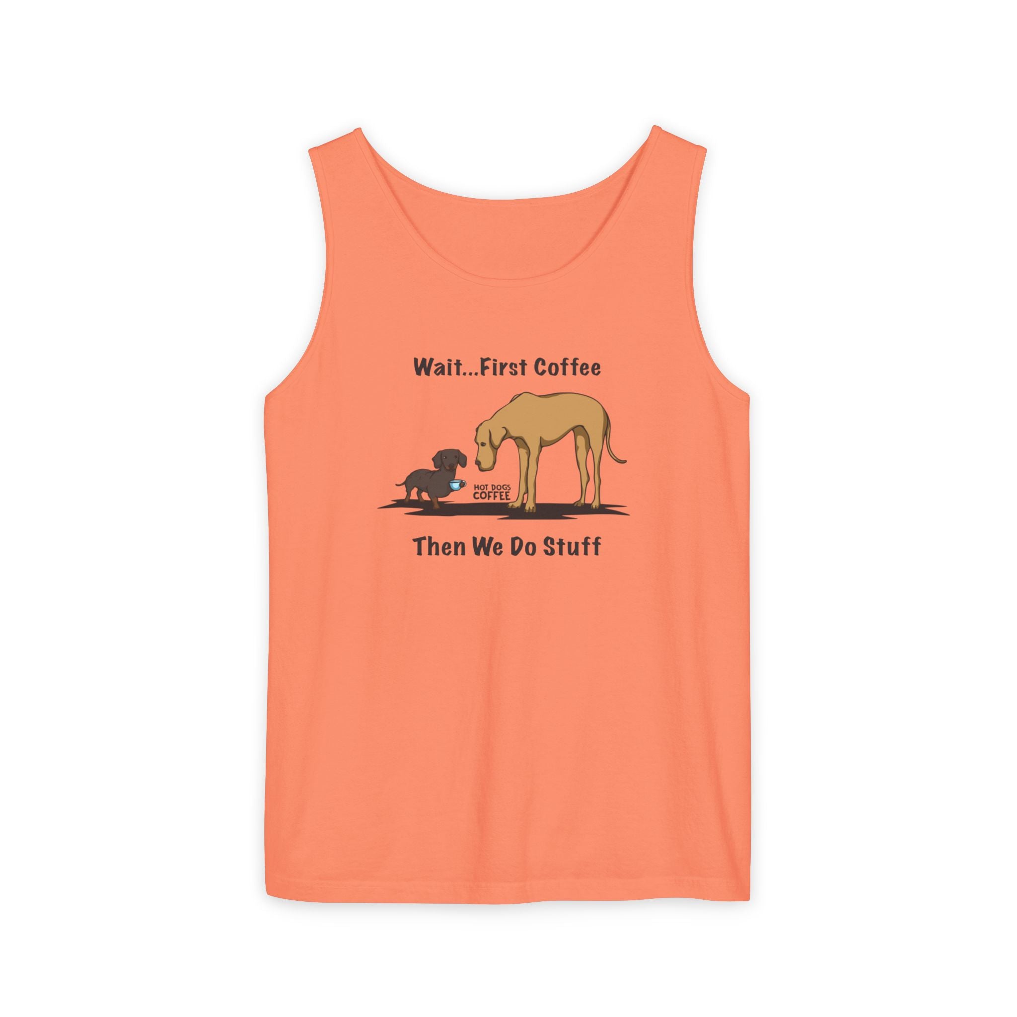 Tank Top — Wait... First Coffee Unisex Tank