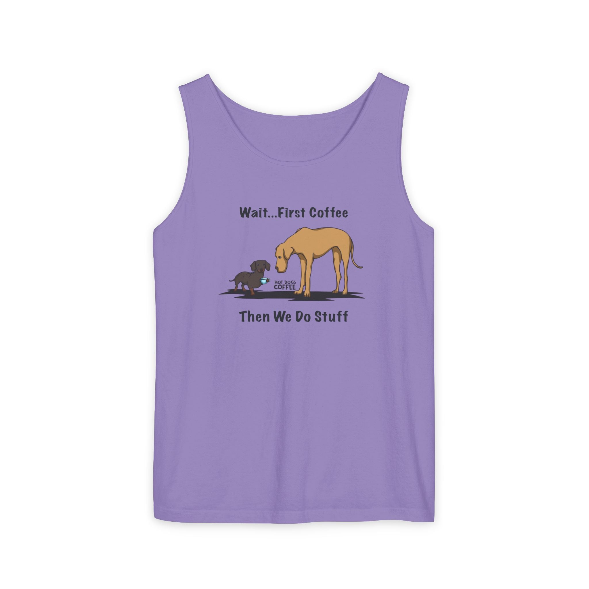 Tank Top — Wait... First Coffee Unisex Tank