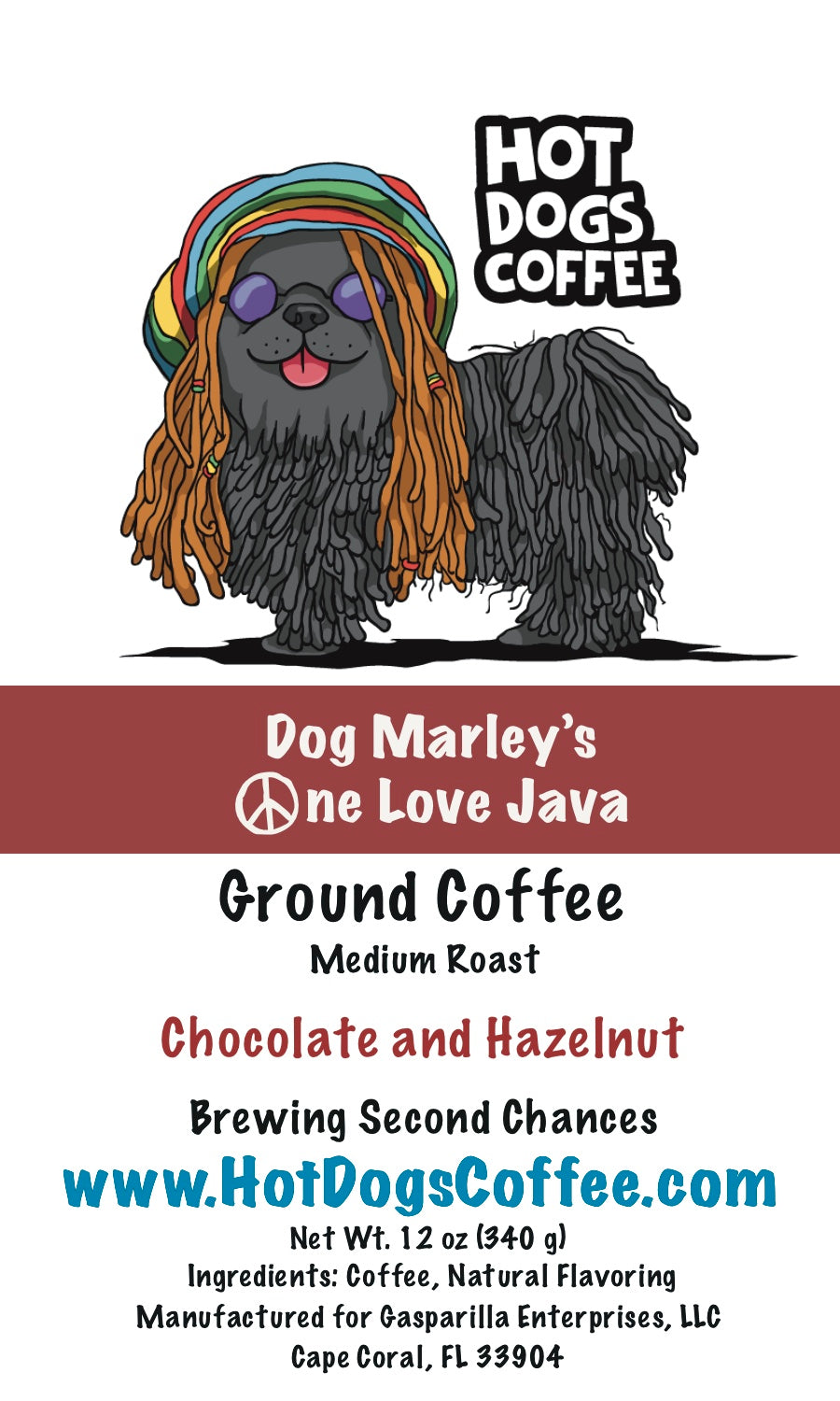Dog Marley's One Love Java - Chocolate and Hazelnut