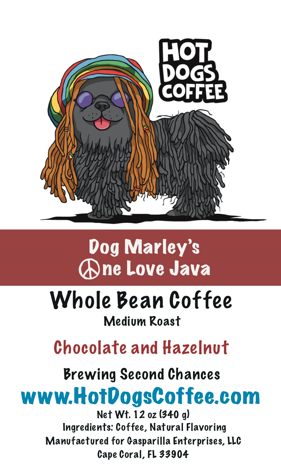 Dog Marley's One Love Java - Chocolate and Hazelnut