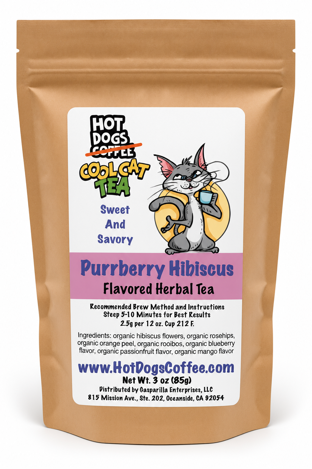 Purrberry Hibiscus -  Loose Leaf Flavored Tea