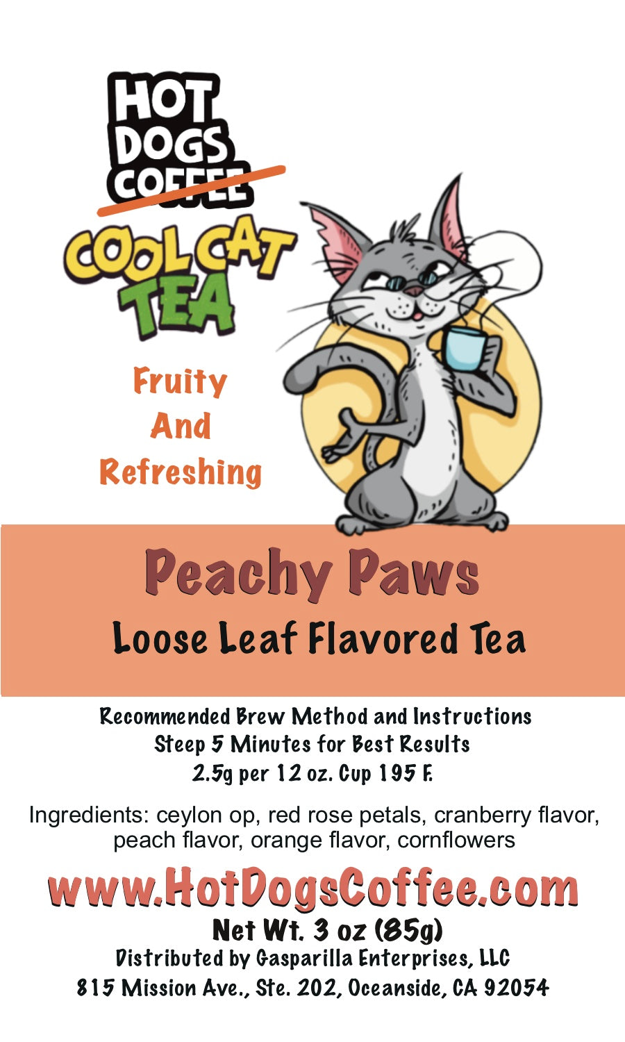 Peachy Paws - Loose Leaf Flavored Tea