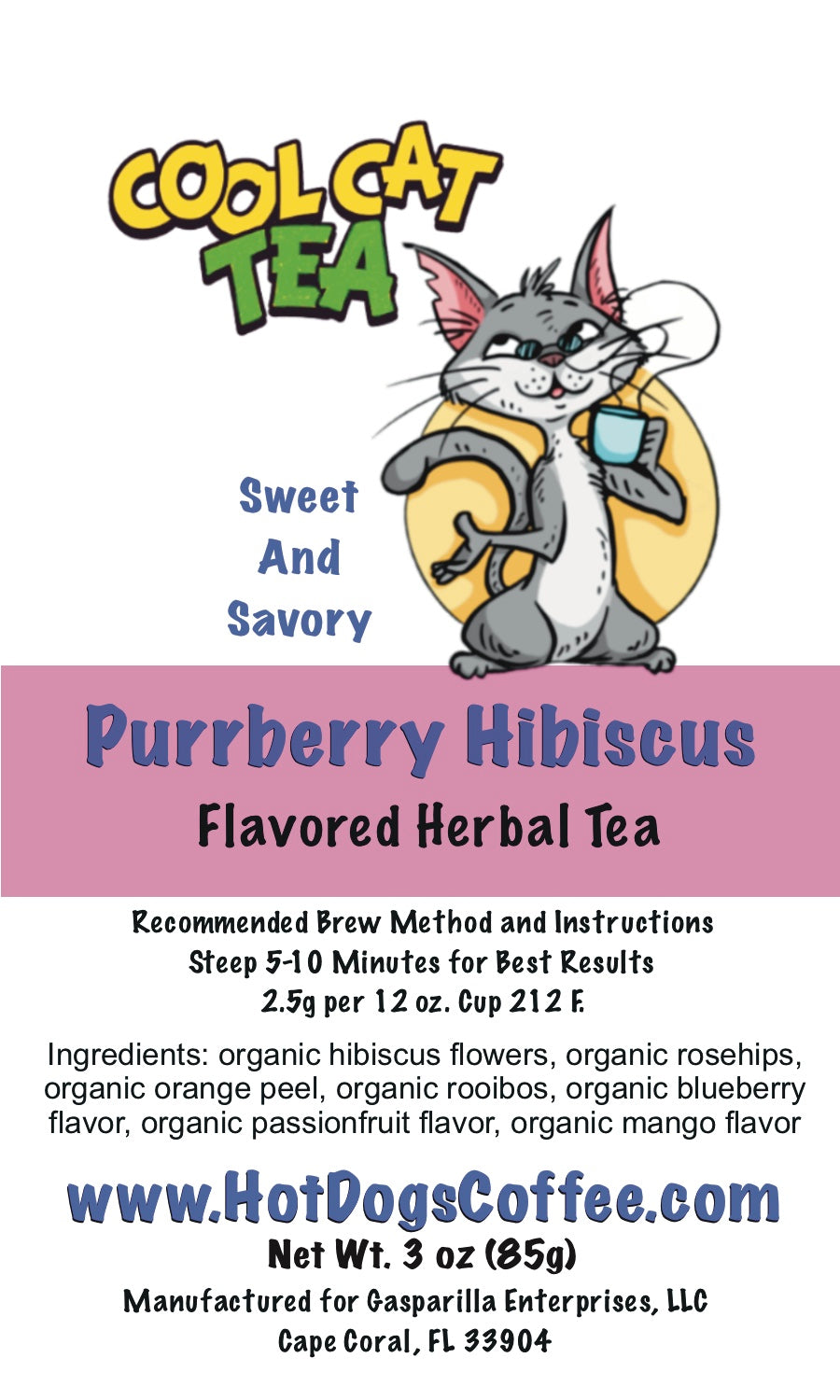 Purrberry Hibiscus -  Loose Leaf Flavored Tea