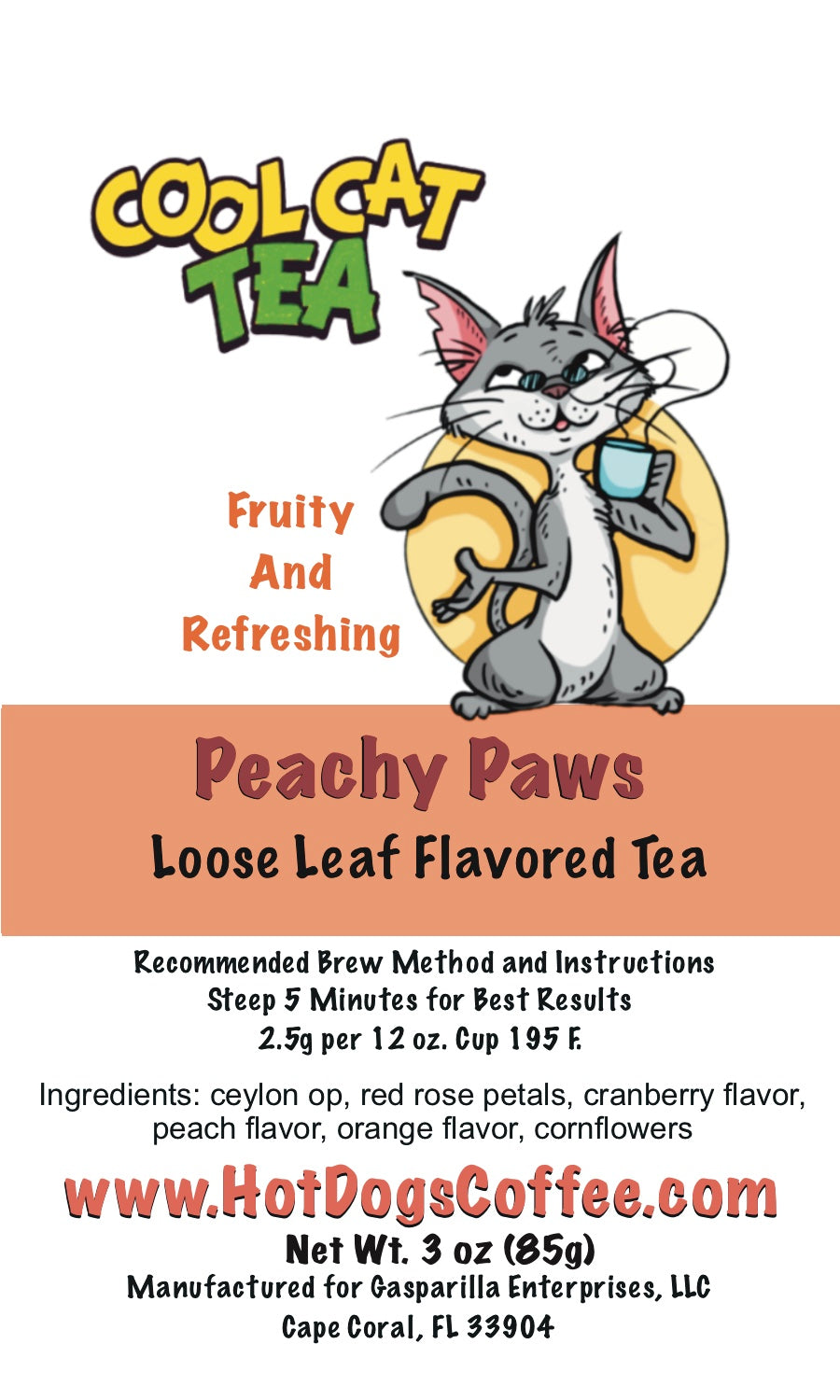 Peachy Paws - Loose Leaf Flavored Tea
